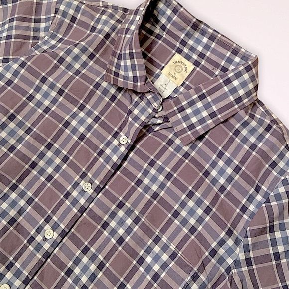 J. CREW The Perfect Shirt Purple Plaid Button Down Shirt - Picture 4 of 10